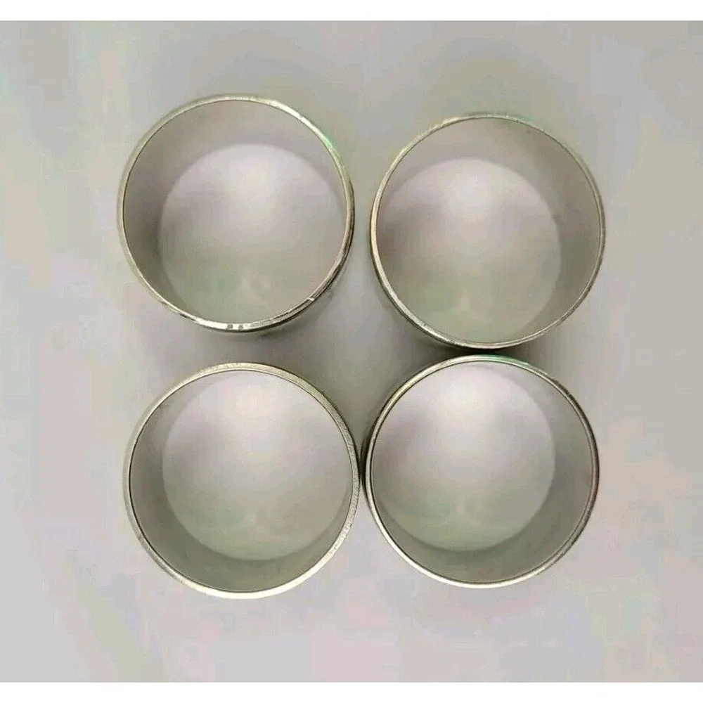 Mother of Pearl Shell Silver-Tone‎ Napkin Rings Set Of 4